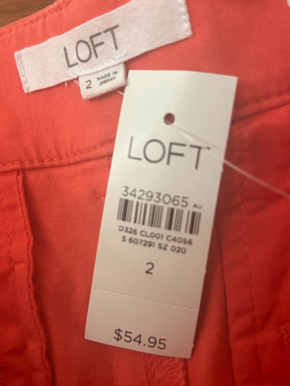 NWT Bundle LOFT Monroe 4” Chino Shorts Women’s Size 2 Two Pair Casual Summer - Picture 7 of 15